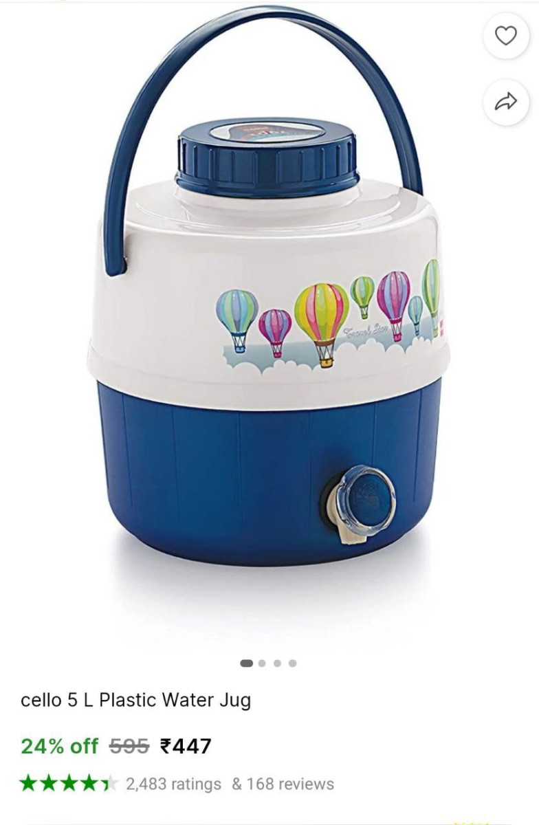 Cello 5 L Plastic Water Jug 447 – Best Price in India