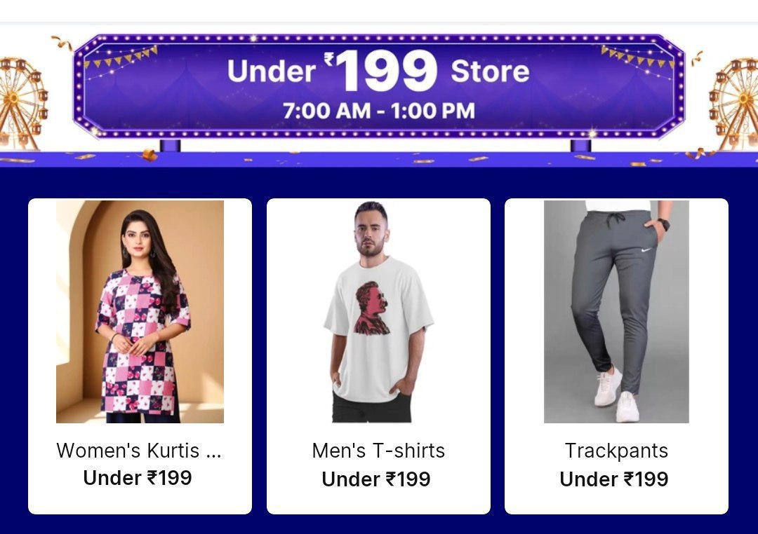 Shopsy Under 199 Deals Women S Kurti Starts Men S T-shirt Mens Track Pants 