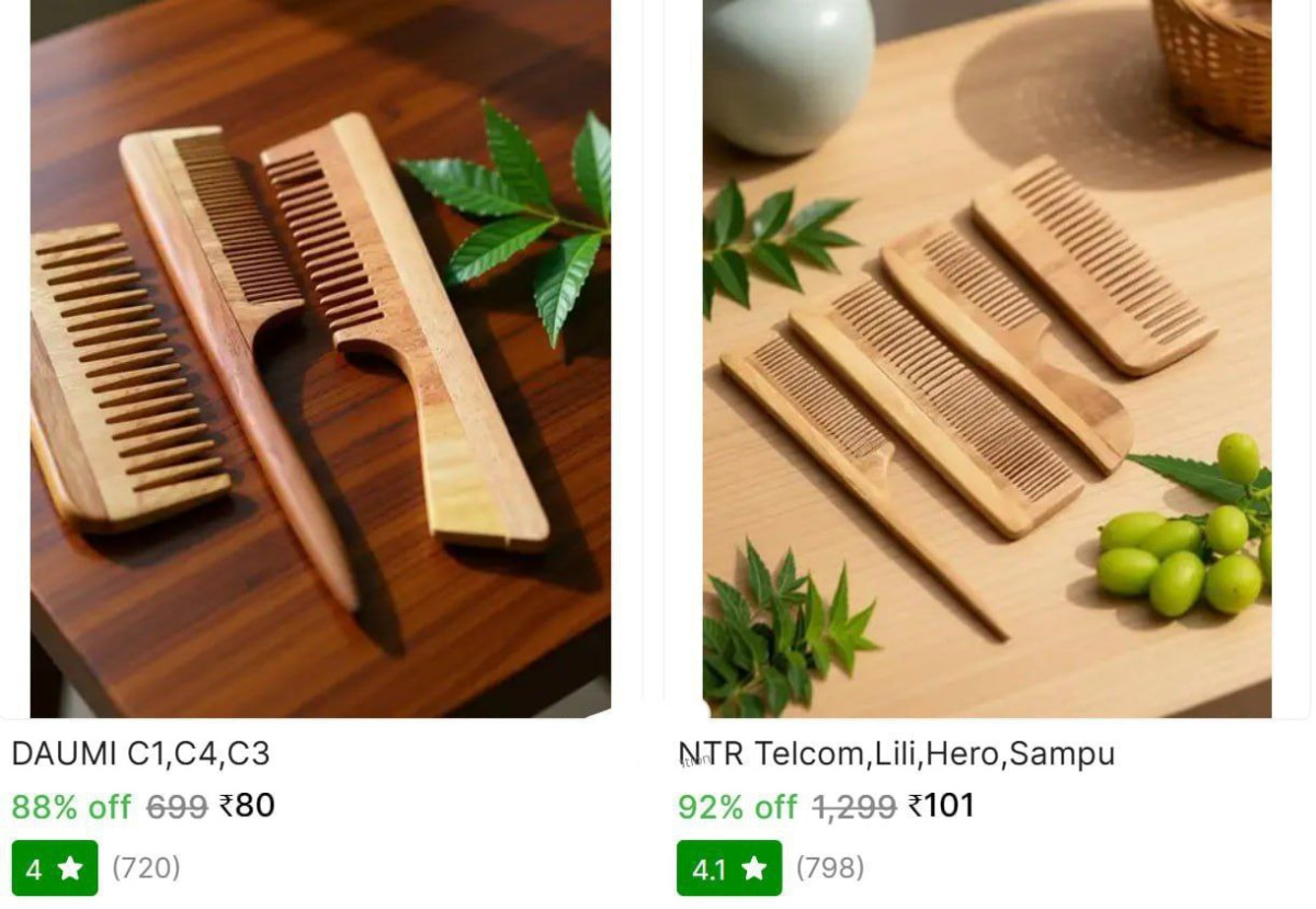 Wooden Comb Set (pack Of 3 4) 80 101 More – Best Price in India