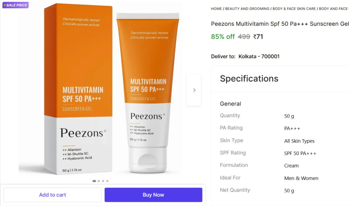 Sunscreen Gel 71 More Deals Click Here Must Read – Best Price in India