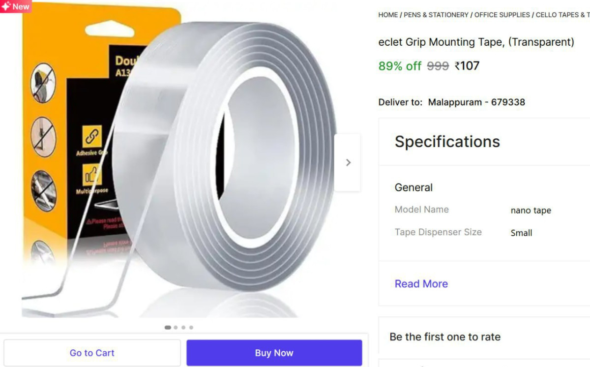 Heavy Duty Double Sided Tape 107 – Best Price in India