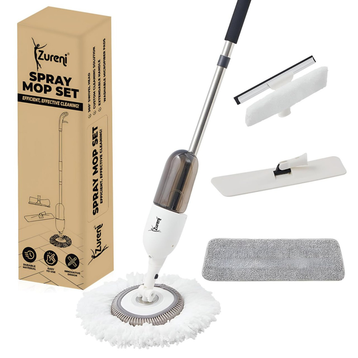Spray Mop Stick Set With 3 Adjustable Head 545 – Best Price in India