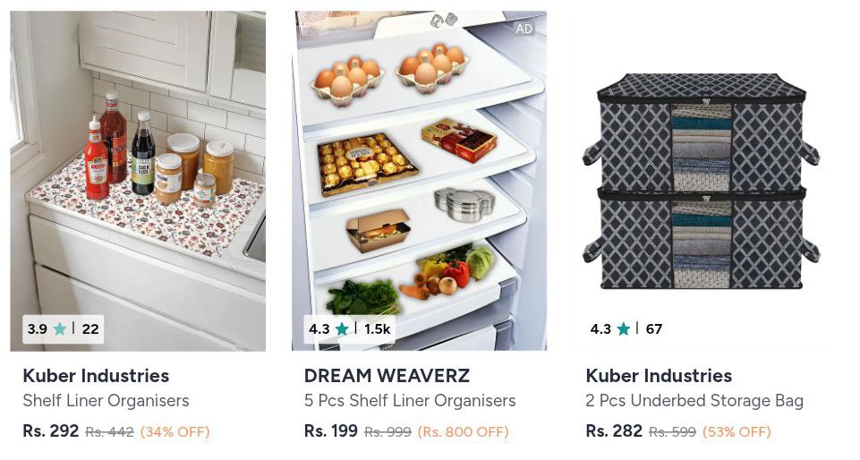 Myntra Home Organiser Loot Deals Kuber Industries All Home Organisers Under