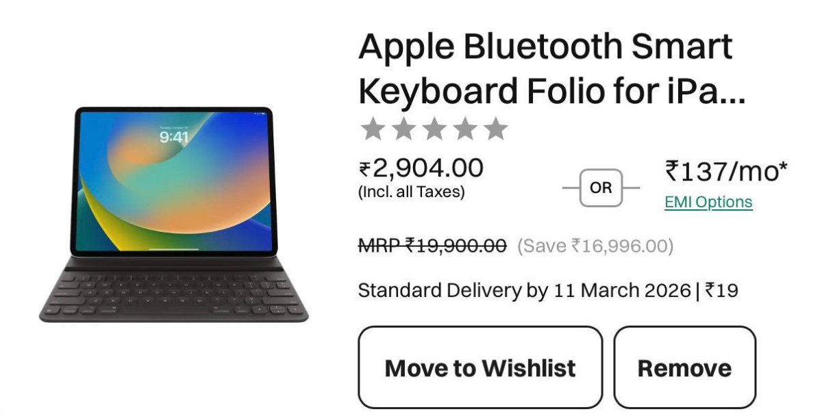 Croma Loot Apple Bluetooth Smart Keyboard Folio For Ipad Pro 2904 3994 – Be