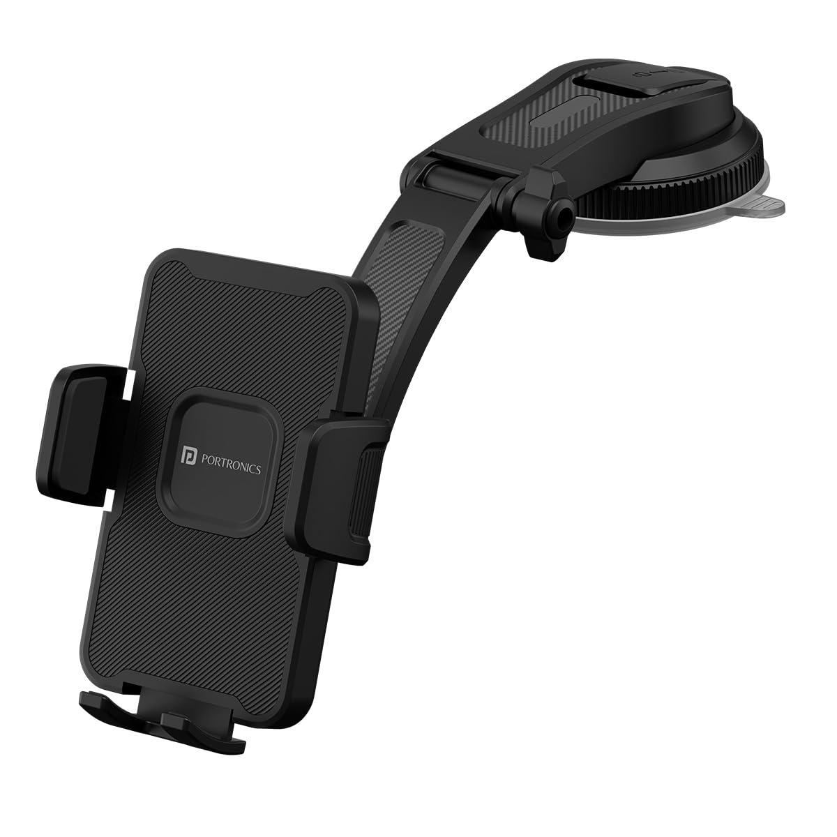 Portronics Clamp M5 Car Phone Holder Stand With Grip Rotation 257 – Best Pr