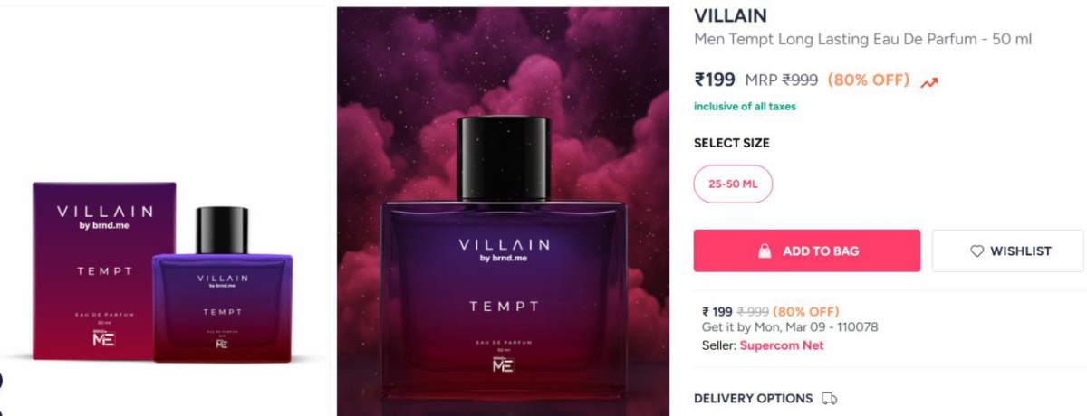 Myntra Villain Exclusive Perfumes At 80 - – Best Price in India