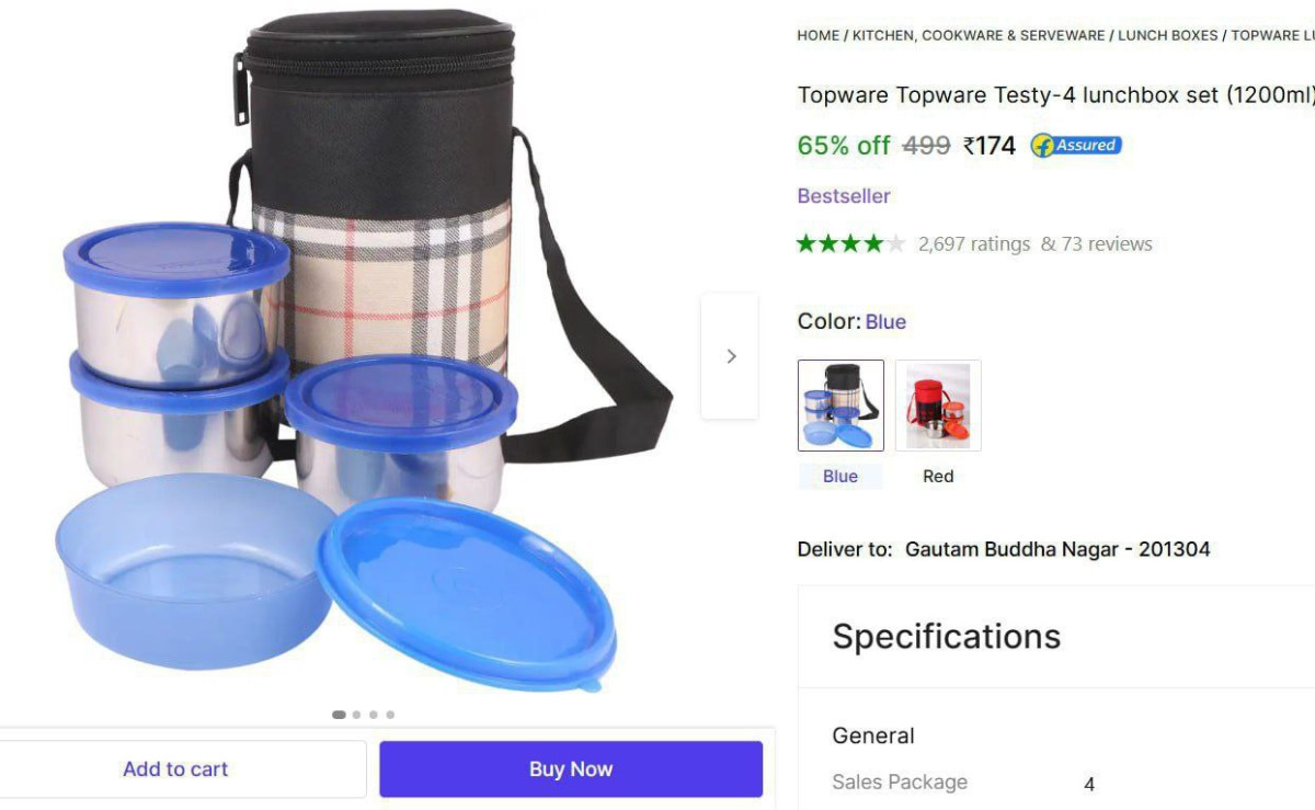 Containers Lunch Box (1200 Ml) 174 – Best Price in India