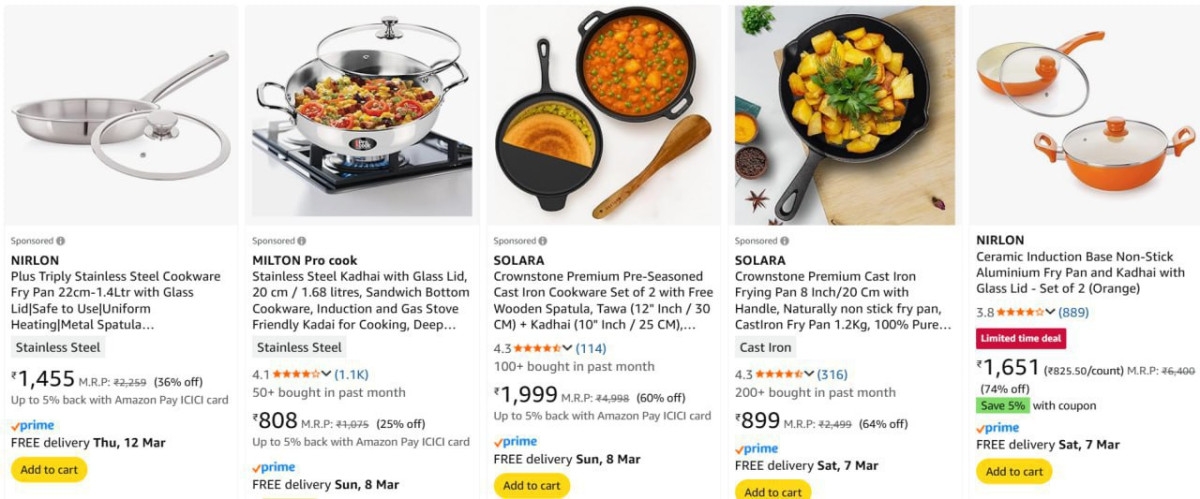 On Nirlon Cookware – Best Price in India
