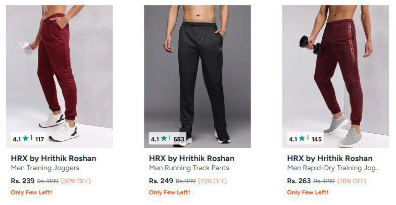 Myntra Hrx Men S Dry Jogger Pants 239link – Best Price in India
