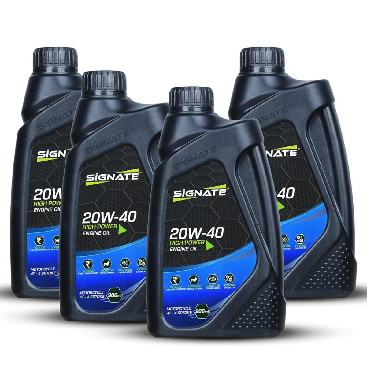 Signate 20w40 Engine Oil For Bikes 900ml 4 Stroke Engine Oil (pack Of 4) 74