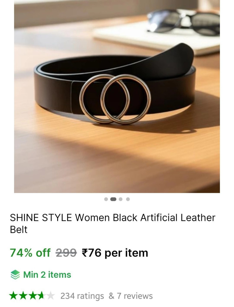 Women Black Leather Belt 76 – Best Price in India