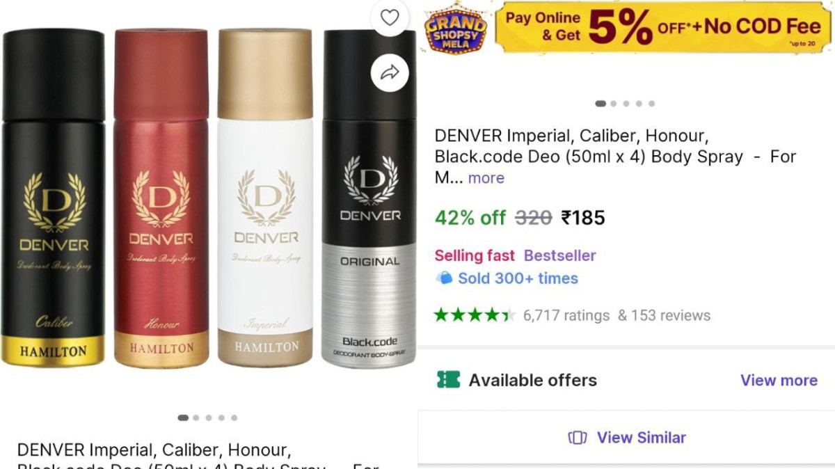 Grab Pack Of 4 Denver Spray 185 – Best Price in India