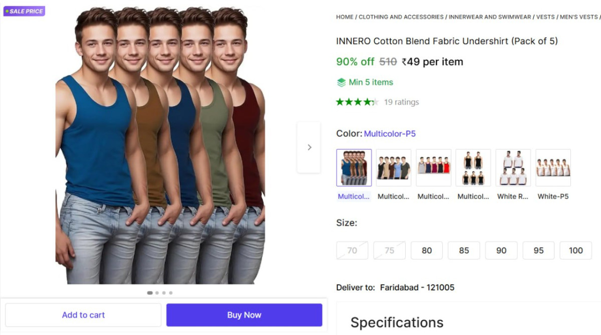 (pack Of 5) Men Undershirt 49 More Deals Click Here Must Read – Best Price 