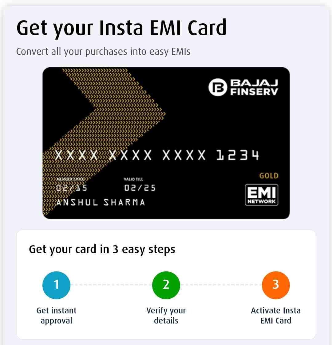 Get Your Bajaj Finserv Insta Emi Card Today Shop Now Pay Later Easily With 