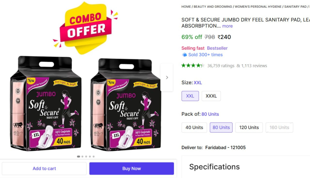 Loot Set Of 80 Pads 240 – Best Price in India
