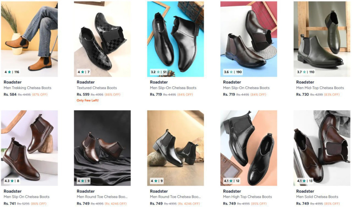 Chelsea Boots From 599 – Best Price in India