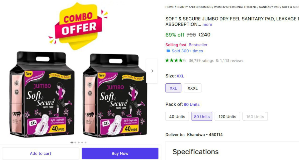 Loot Set Of 80 Pads 240 – Best Price in India