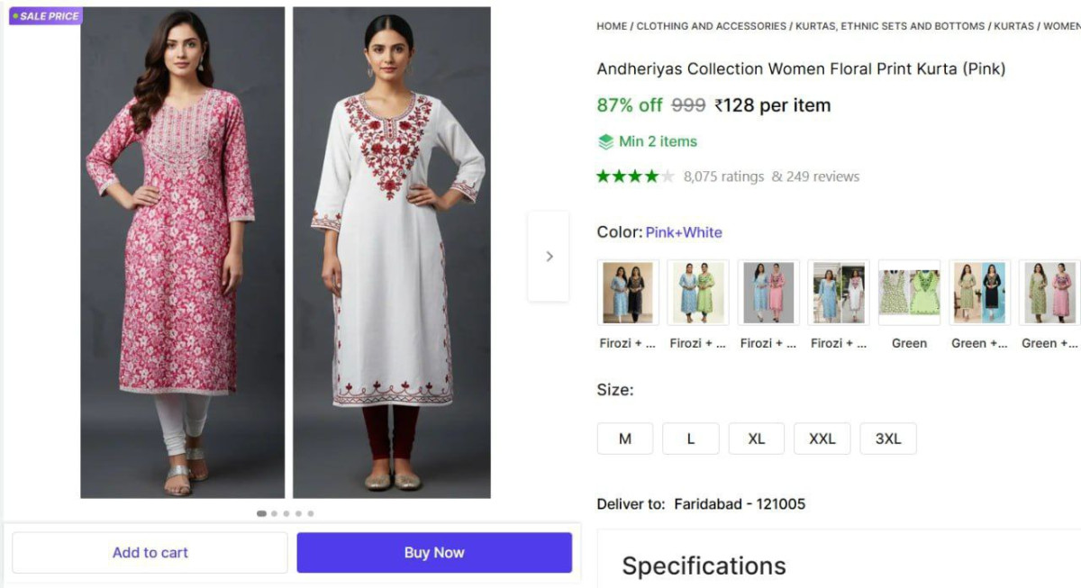 Kurta 128 Min Buy - 2 – Best Price in India