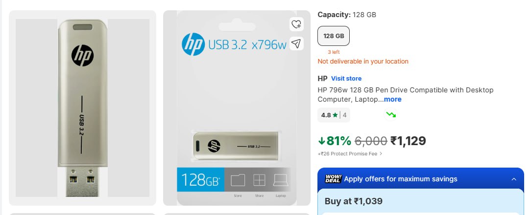 Hp Pen Drives 1129 – Best Price in India