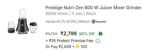 Prestige Mixer Grinder At Rs 2799 – Best Price in India