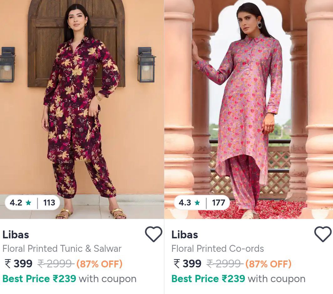 Myntra 87 On Libas Women Clothing Kurta Kurta Sets – Best Price in India