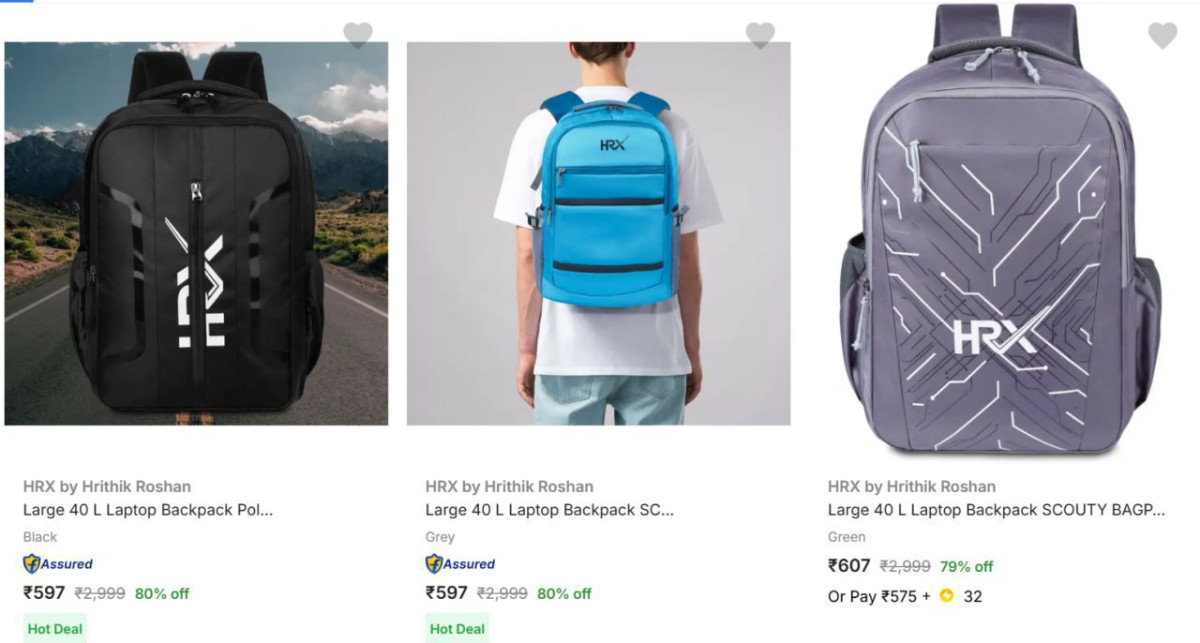 Hrx By Hrithik Roshan Backpacks – Best Price in India