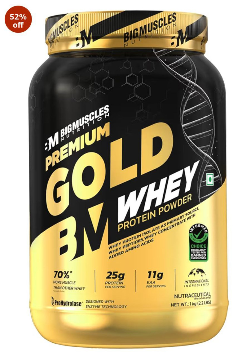 Amazon Bigmuscles Nutrition Premium Gold Whey 1 Kg 1400 – Best Price in Ind