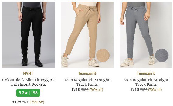 Ajio 75 On Track Pants Starts At Rs 175link – Best Price in India