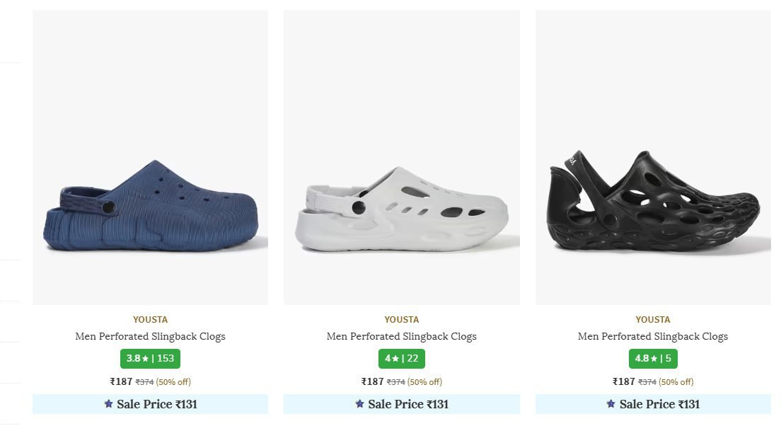 Clogs From Rs 187men S Women S – Best Price in India