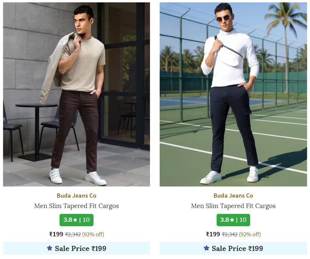 Ajio Cargo Pants Starts 199men Women – Best Price in India