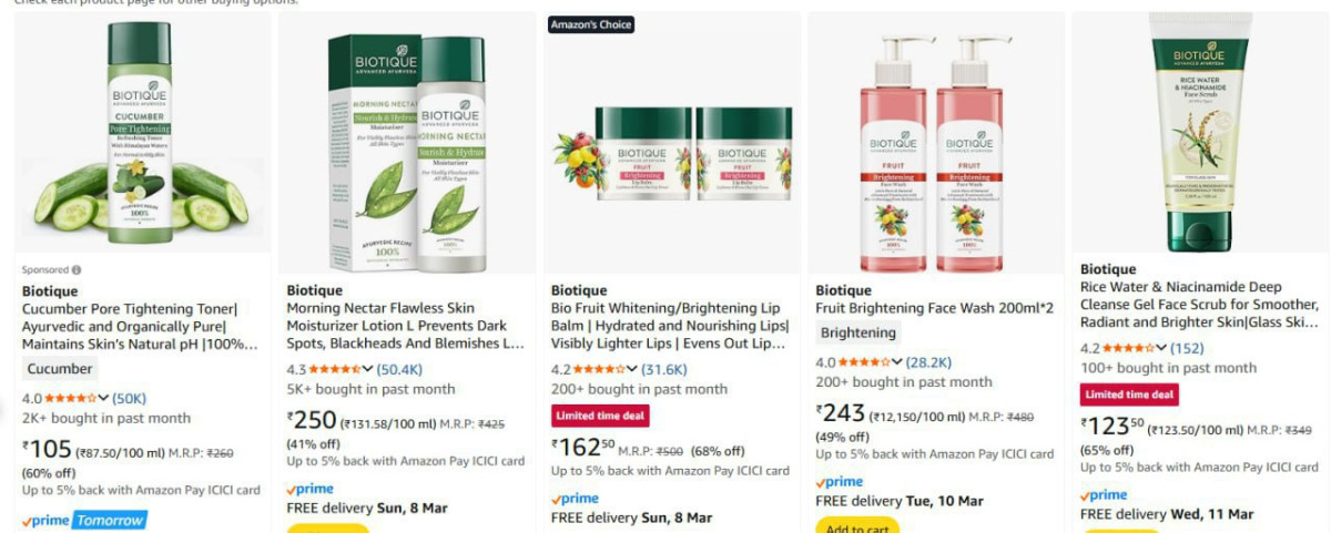 On Biotique Beauty Products Buy Max Qty – Best Price in India