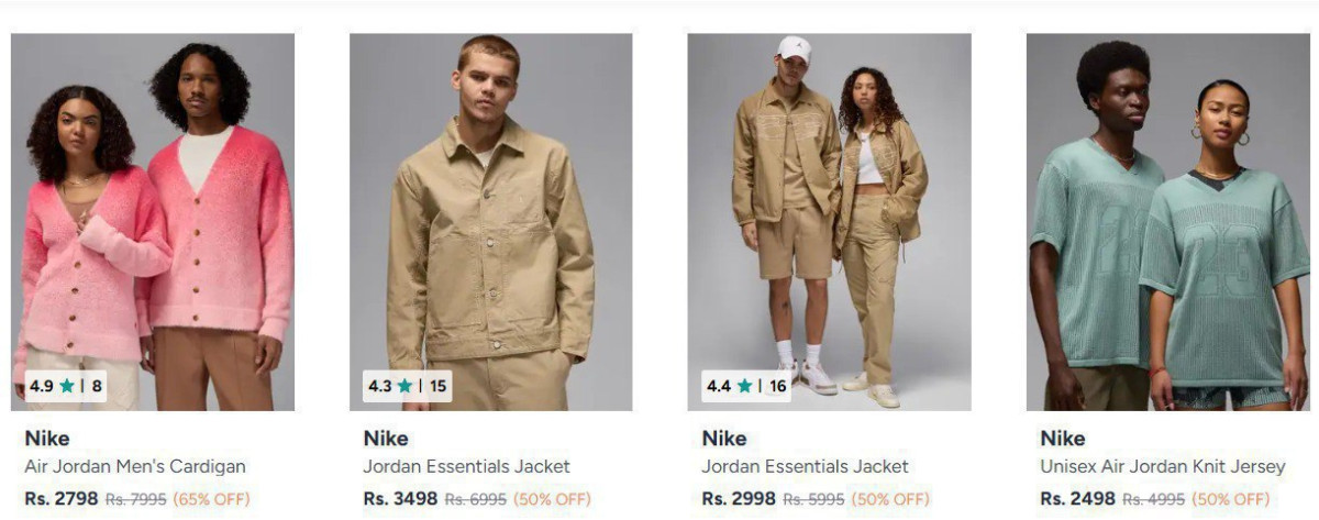 Myntra 65 Nike Jordan Clothing Mens Women – Best Price in India