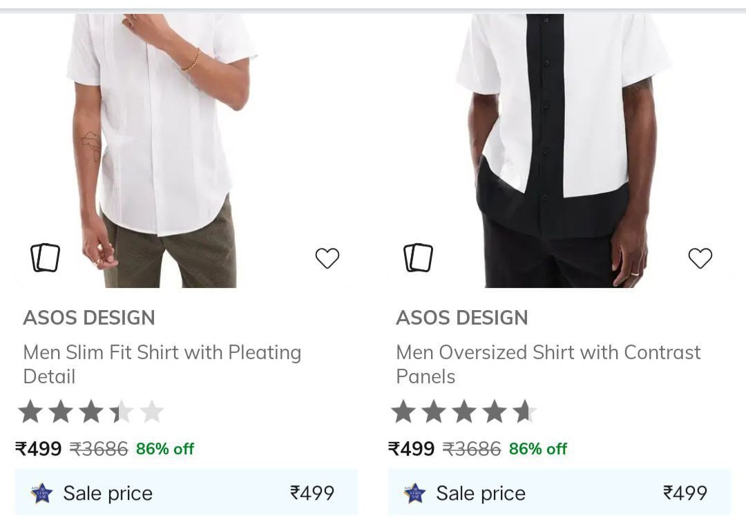 Ajio Loot 90 On Asos Design Clothing Women Men International Brand (united 