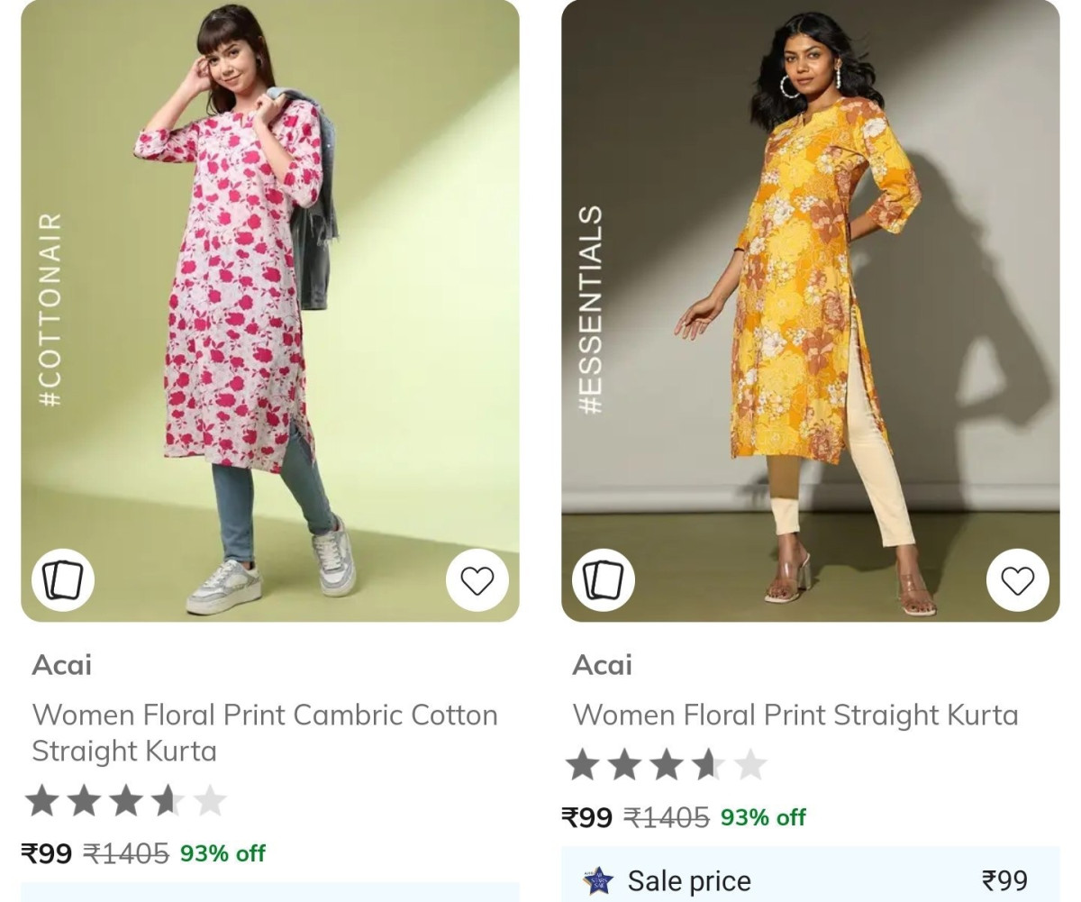 Women S Kurta At 99 – Best Price in India