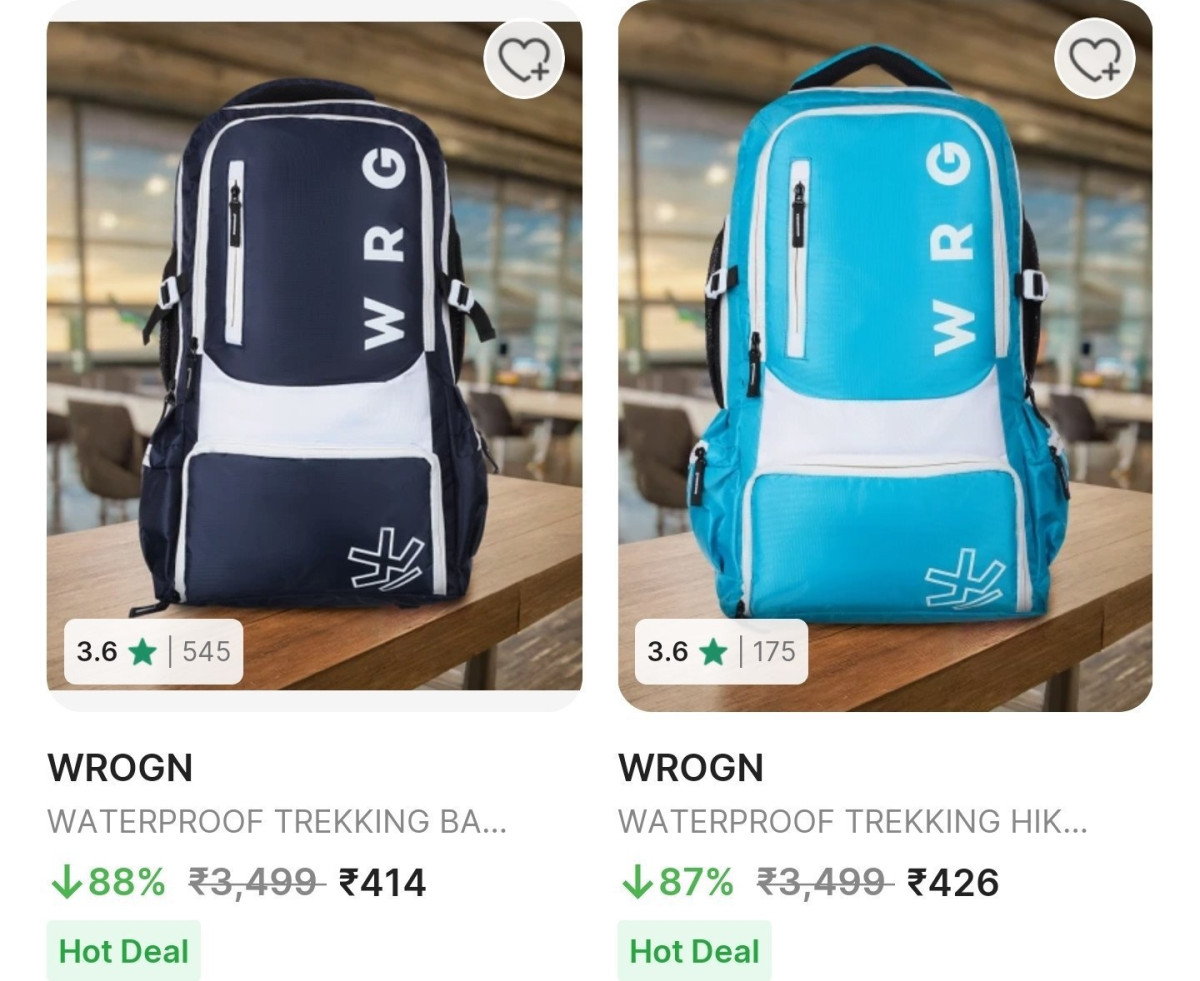 Wrogn Travel Backpack From 414 – Best Price in India
