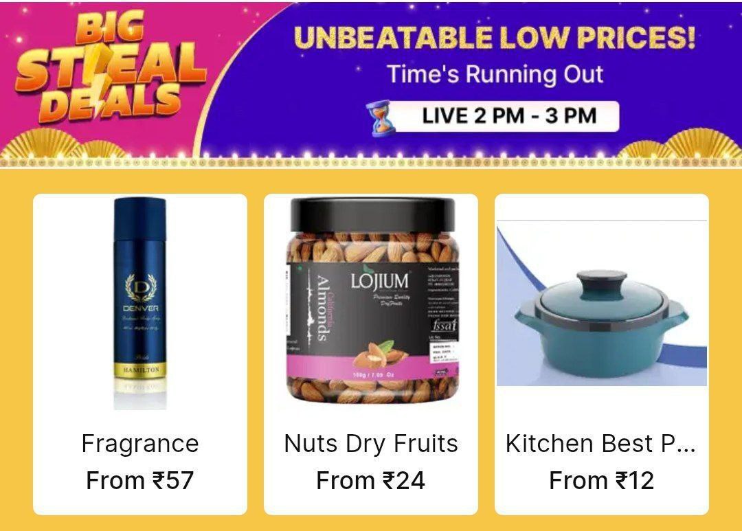 Big Steal Deals Live Kitchen Bestsellers 55dry Fruits 121perfume Deo 55appl