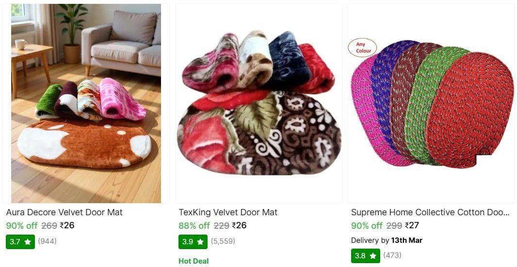Shopsy Door Mats From Starts - 26check Min Buy Qnty – Best Price in India