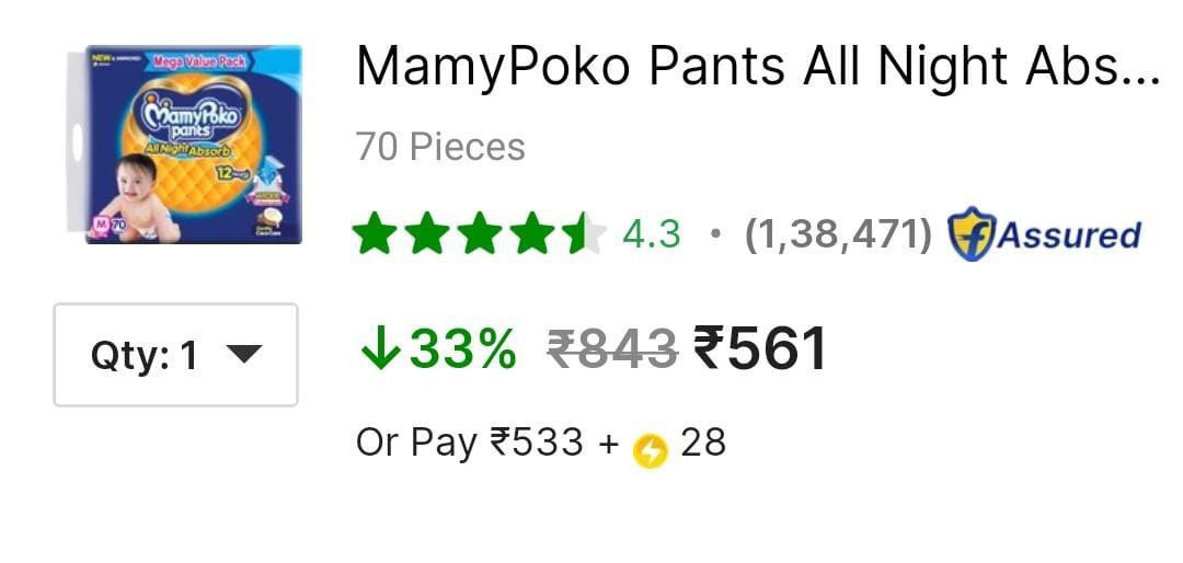Lowest Mamypoko Cococare Baby Diapers M (70 Pieces) 561offer Live Flat 30 O
