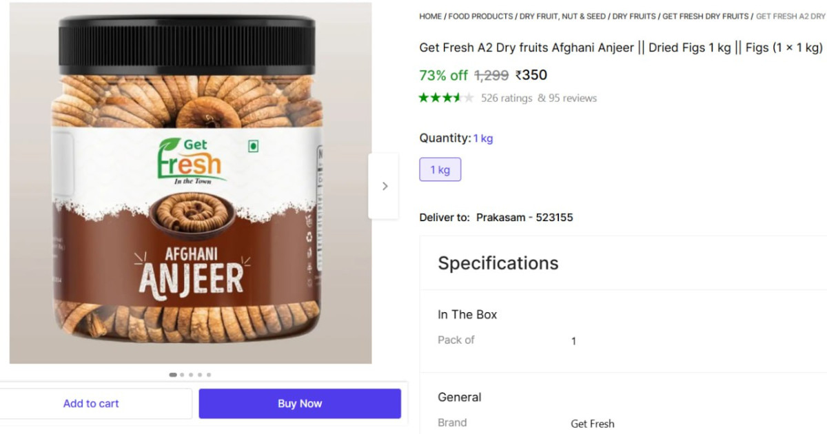 Afghani Anjeer 1 Kg 350 – Best Price in India
