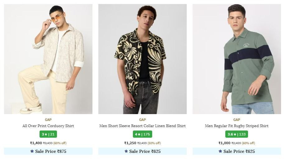 On Gap Clothingmen S Women S Apply Code Limited75 – Best Price in India