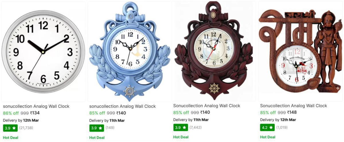Wall Clock For Home Office 134 140 140 148 More – Best Price in India