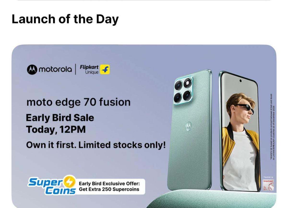 Flipkart Sale Alert Launching Today Motorola Edge 70 Fusion At Just 24 999 