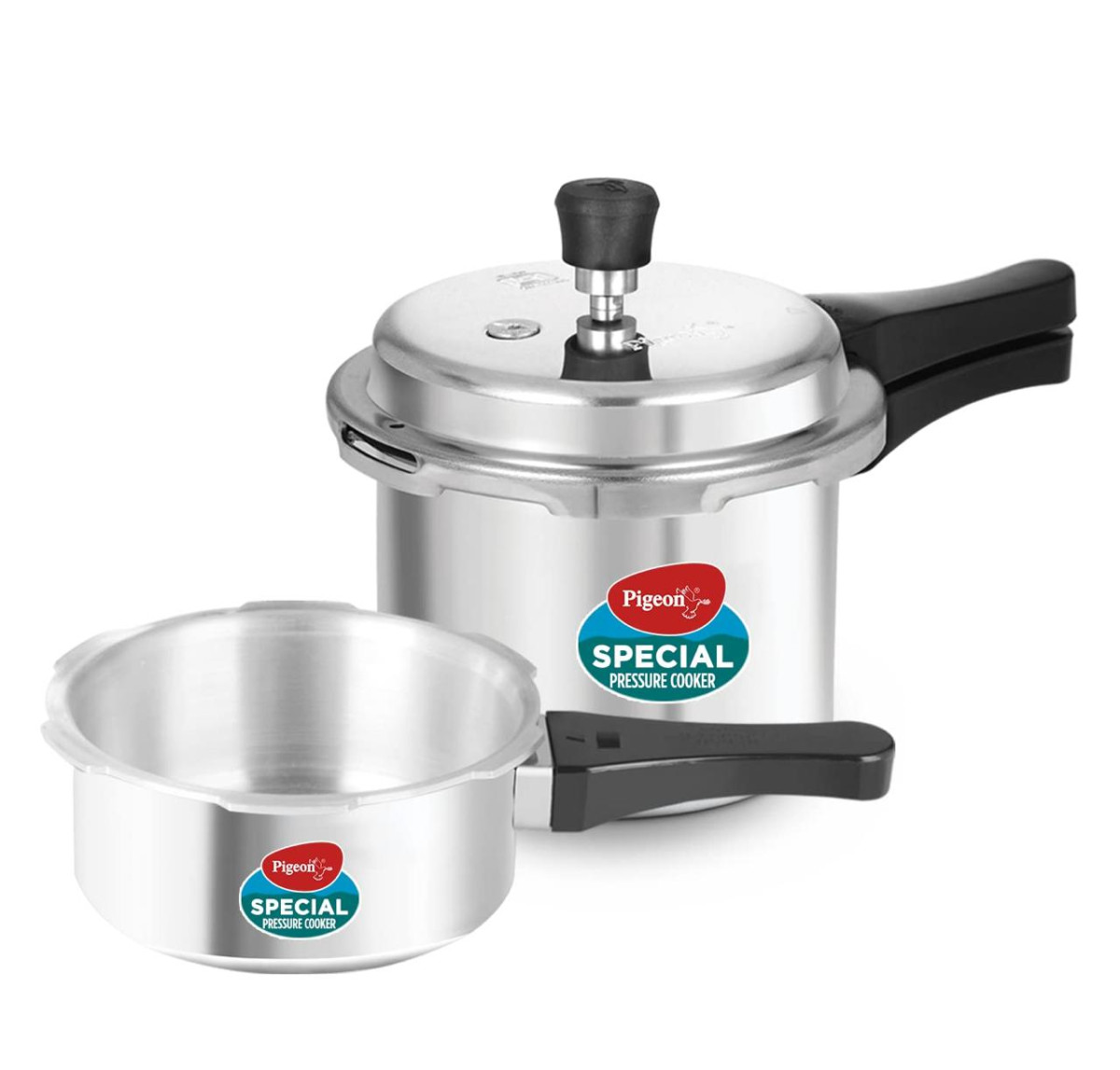 Pigeon By Stovekraft 12708 Aluminium Pressure Cooker Combo (2 Litre And 3 L