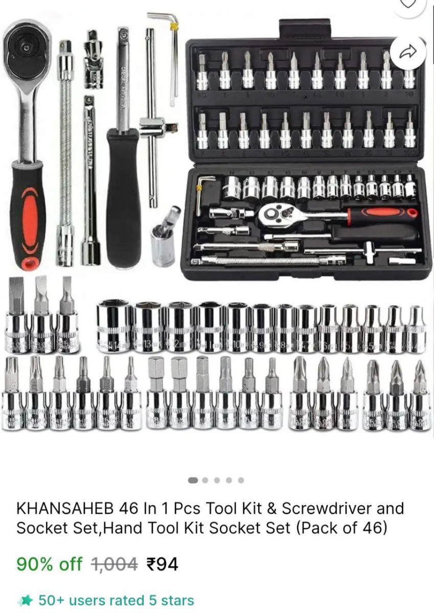Hand Tool Kit Set (46 Tools) 94 – Best Price in India