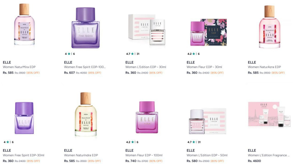 Elle Perfume 85 From Rs 360 – Best Price in India