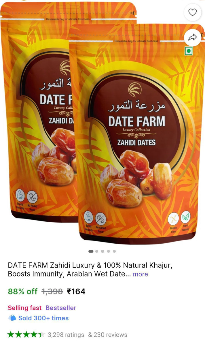 Arabian Wet Dates 1kg 164 – Best Price in India
