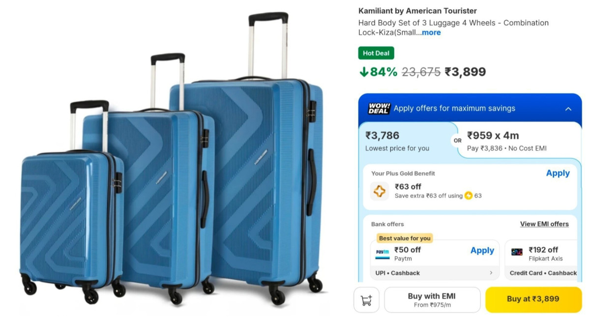 Kamiliant By American Tourister Luggage (set Of 3) At 3899more – Best Price