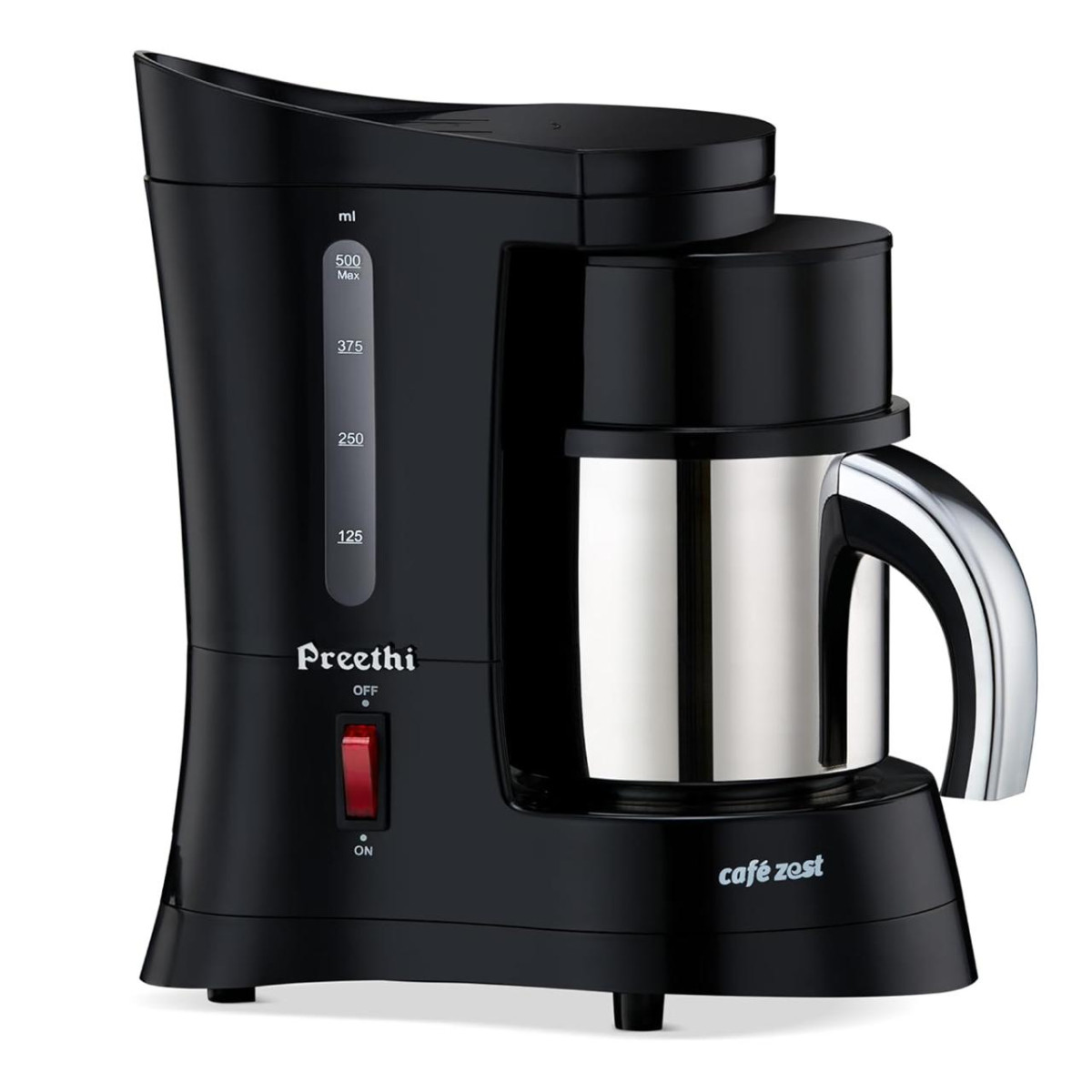 Preethi Cafe Zest Drip Coffee Maker 450w Coffee Machine For Home 500ml Capa