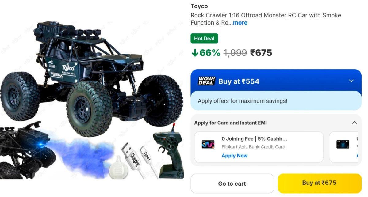Remote Control Monster Truck With Smoke Function At 675 – Best Price in Ind