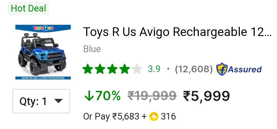 Lowest Battery Operated Jeep Ride On Car 5999extra 10 Discount Using Sbi Cr